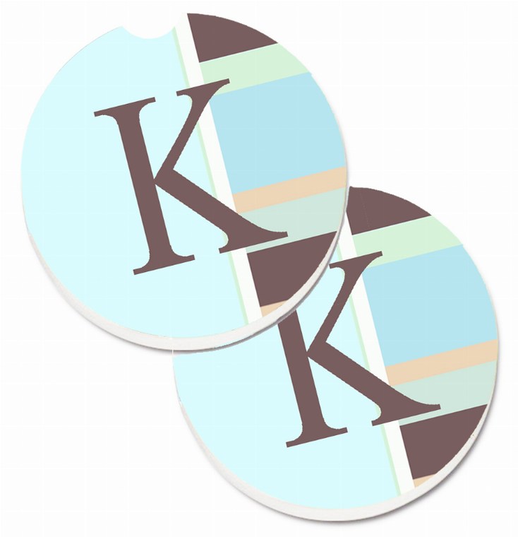 Letter Monogram Cup Holder Car Coasters (Set of 2) - 638508567390