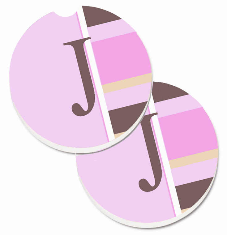 Letter Monogram Cup Holder Car Coasters (Set of 2) - 638508567901