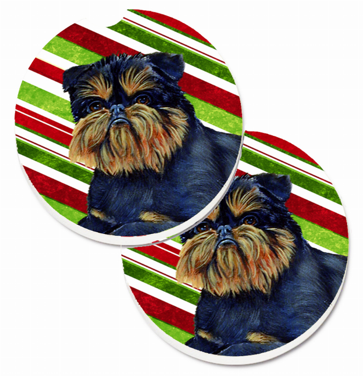 Dog Themed Holiday Christmas Cup Holder Car Coasters (Set of 2) - 638508589392