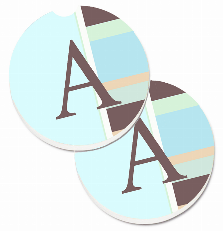 Letter Monogram Cup Holder Car Coasters (Set of 2) - 638508567291