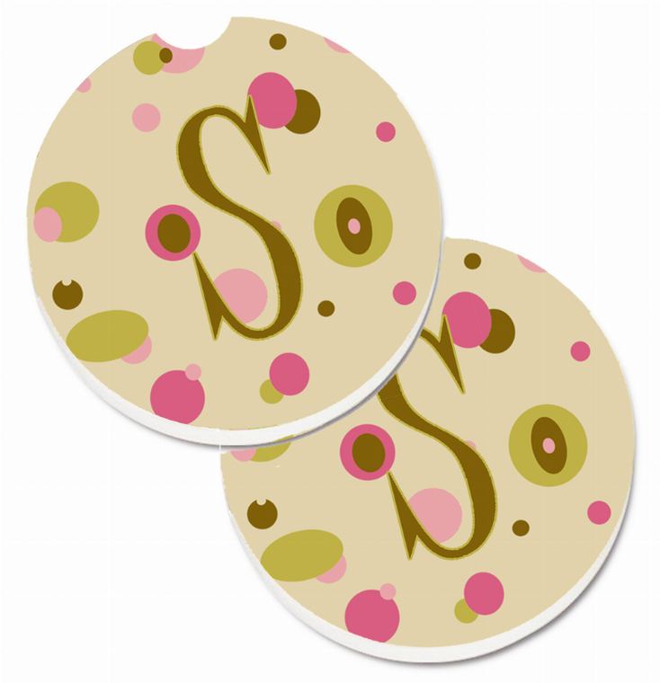 Letter Monogram Cup Holder Car Coasters (Set of 2) - 638508567734
