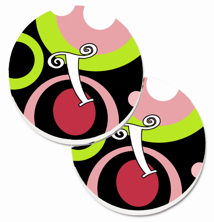 Letter Monogram Retro Cup Holder Car Coasters (Set of 2) - 638508563552