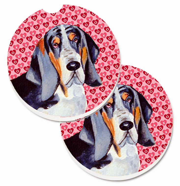 Dog Themed Valentine's Day Cup Holder Car Coasters (Set of 2) - 638508587572