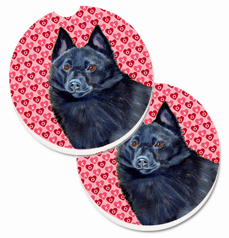 Dog Themed Valentine's Day Cup Holder Car Coasters (Set of 2) - 638508589149