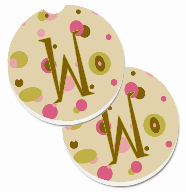 Letter Monogram Cup Holder Car Coasters (Set of 2) - 638508567772
