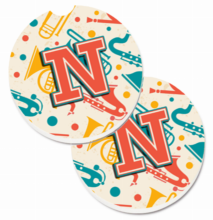 Letter Musical Letters Cup Holder Car Coasters (Set of 2) - 638508583482