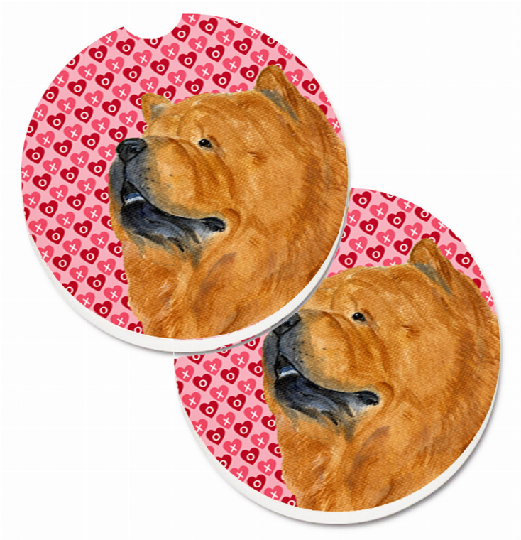 Dog Themed Valentine's Day Cup Holder Car Coasters (Set of 2) - 638508592798