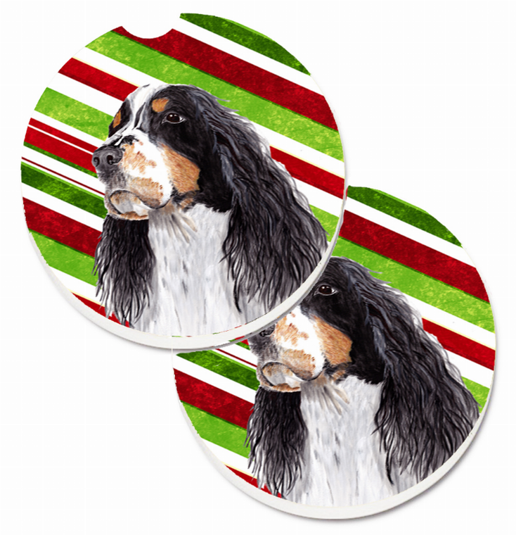 Dog Themed Holiday Christmas Cup Holder Car Coasters (Set of 2) - 638508591043