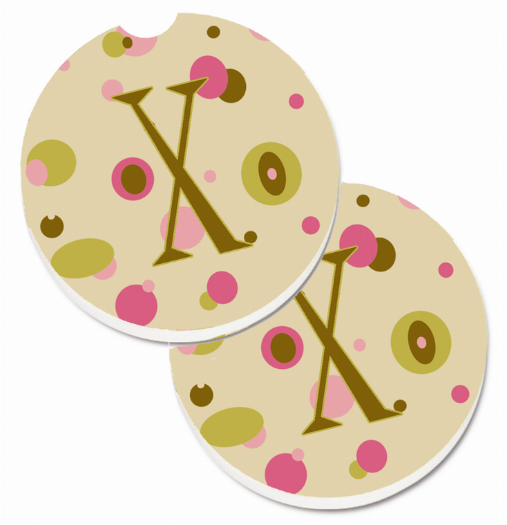 Letter Monogram Cup Holder Car Coasters (Set of 2) - 638508567789