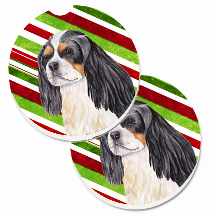 Dog Themed Holiday Christmas Cup Holder Car Coasters (Set of 2) - 638508591340