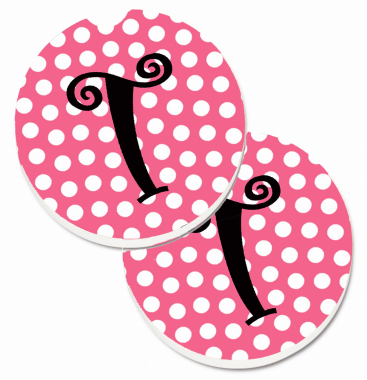 Letter Monogram Cup Holder Car Coasters (Set of 2) - 638508567239