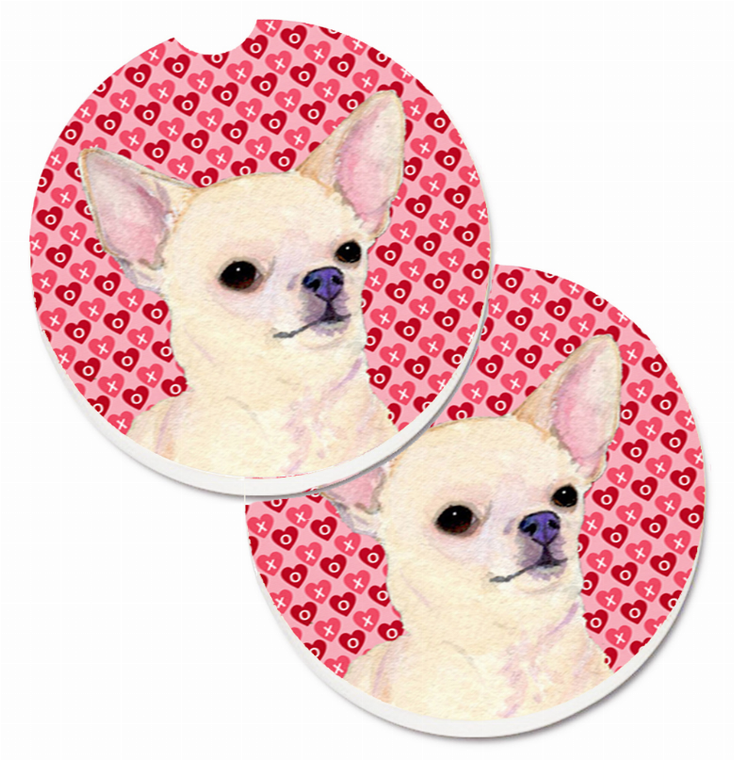 Dog Themed Valentine's Day Cup Holder Car Coasters (Set of 2) - 638508592620