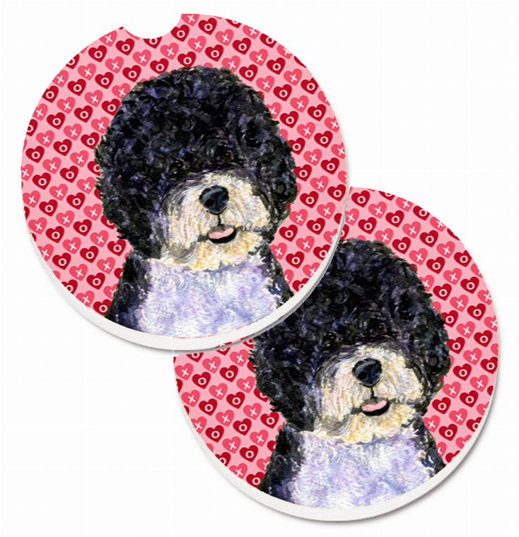 Dog Themed Valentine's Day Cup Holder Car Coasters (Set of 2) - 638508593962
