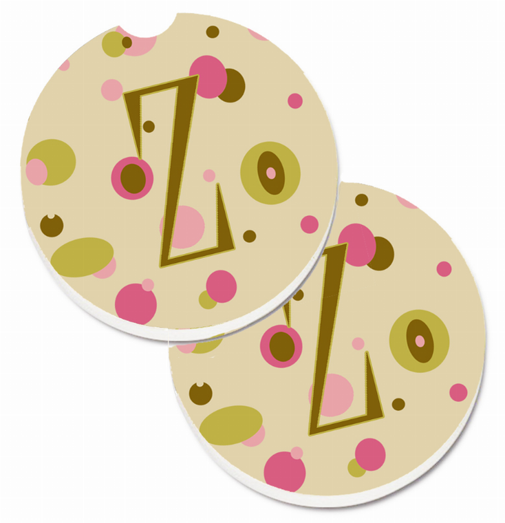 Letter Monogram Cup Holder Car Coasters (Set of 2) - 638508567802