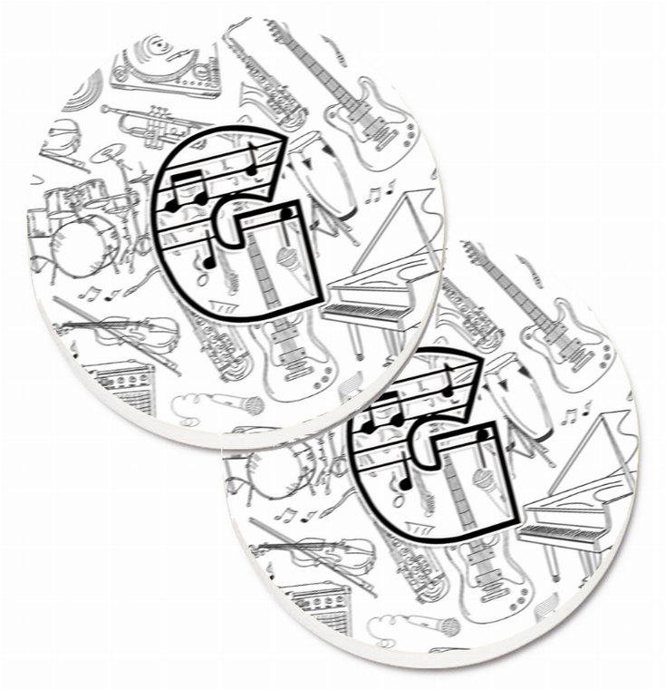 Letter Musical Letters Cup Holder Car Coasters (Set of 2) - 638508584960