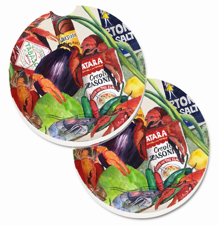 Mardis Gras  Cup Holder Car Coasters (Set of 2) - 638508562555