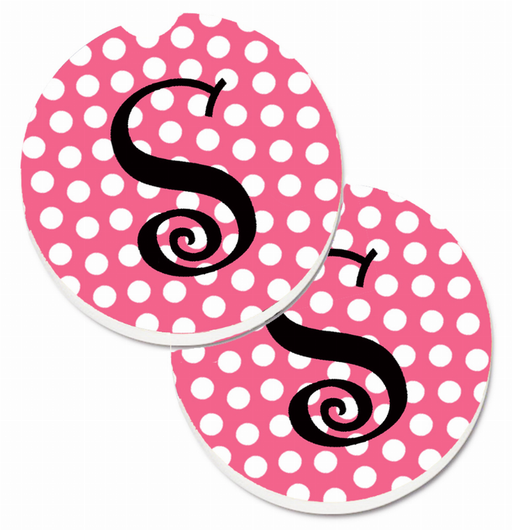 Letter Monogram Cup Holder Car Coasters (Set of 2) - 638508567222