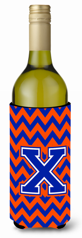 Monogram Letter Chevron Wine Bottle Hugger - 638508009845