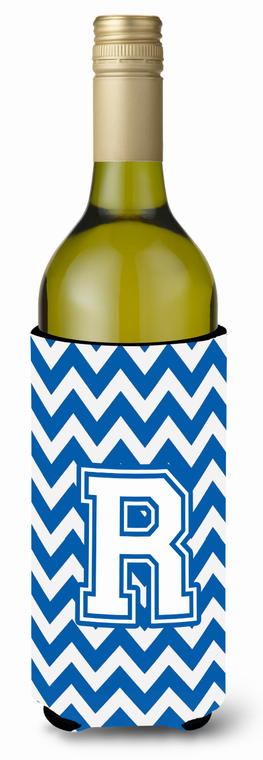 Monogram Letter Chevron Wine Bottle Hugger - 638508010308