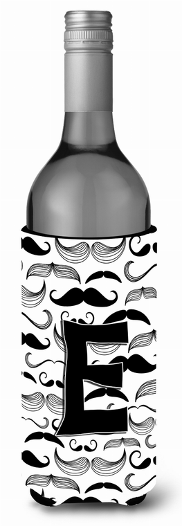 Monogram Letter Moustache Wine Bottle Hugger - 638508019882