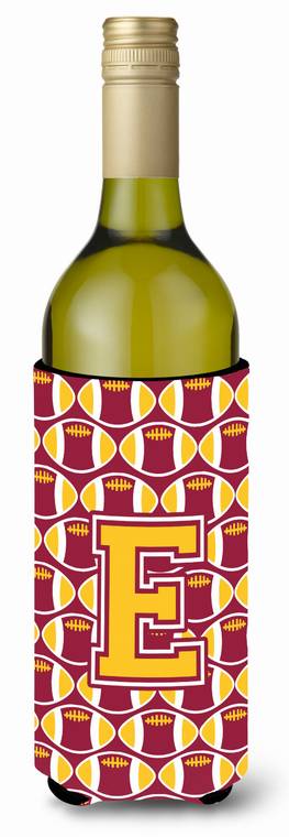 Monogram Letter Football Wine Bottle Hugger - 638508050519
