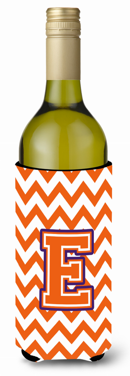 Monogram Letter Chevron Wine Bottle Hugger - 638508035455