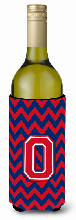 Monogram Letter Chevron Wine Bottle Hugger - 638508017659