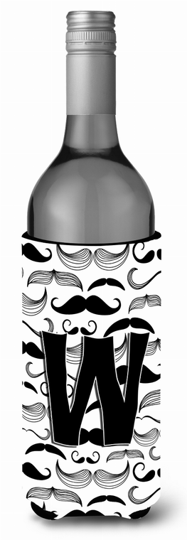 Monogram Letter Moustache Wine Bottle Hugger - 638508020062