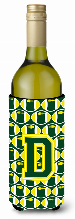Monogram Letter Football Wine Bottle Hugger - 638508045829