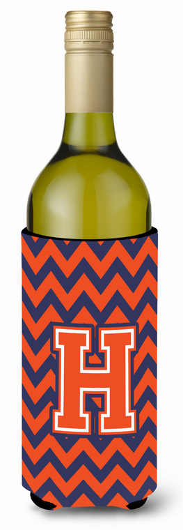 Monogram Letter Chevron Wine Bottle Hugger - 638508008121