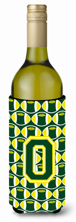 Monogram Letter Football Wine Bottle Hugger - 638508045935