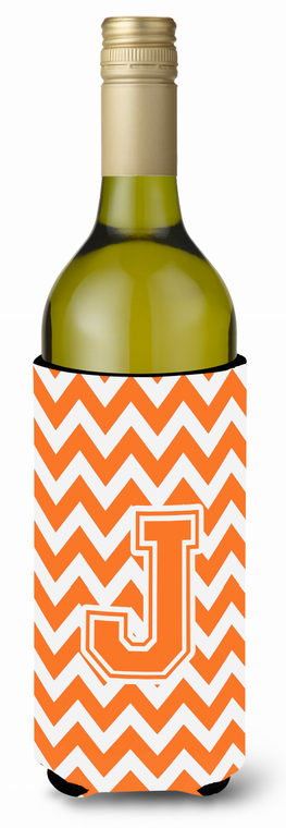 Monogram Letter Chevron Wine Bottle Hugger - 638508011008