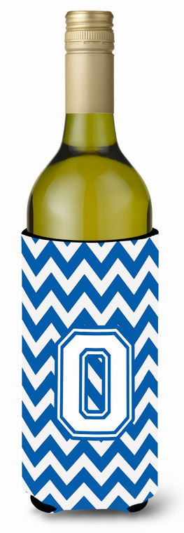 Monogram Letter Chevron Wine Bottle Hugger - 638508010278