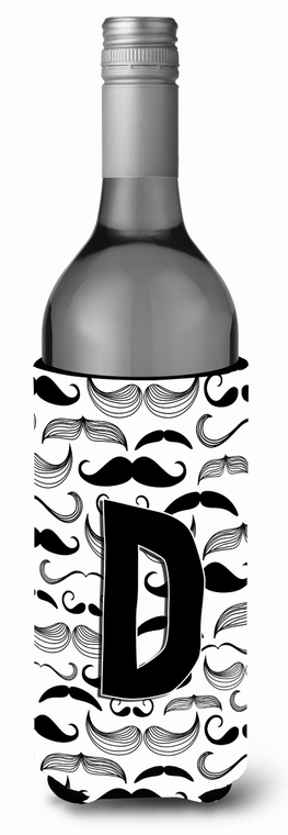 Monogram Letter Moustache Wine Bottle Hugger - 638508019875
