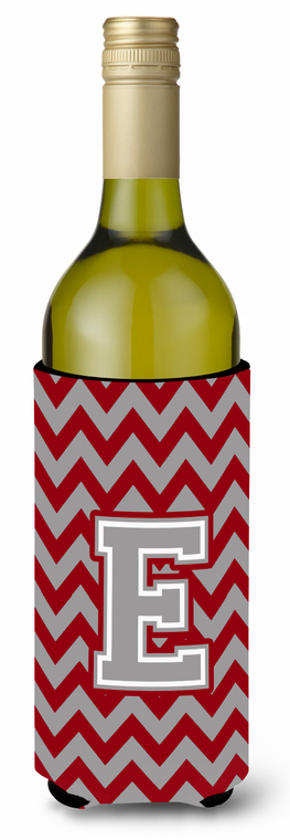 Monogram Letter Chevron Wine Bottle Hugger - 638508008879