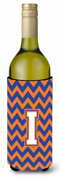 Monogram Letter Chevron Wine Bottle Hugger - 638508033932