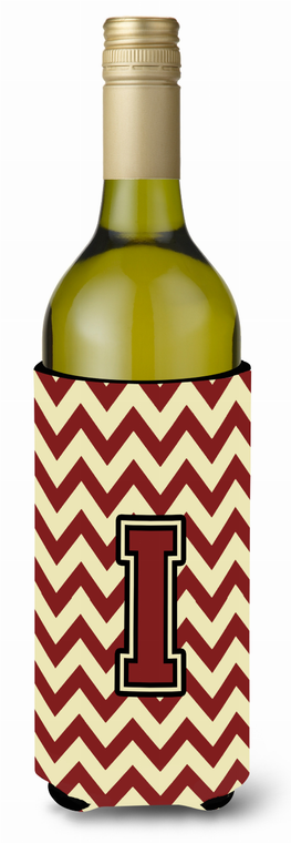 Monogram Letter Chevron Wine Bottle Hugger - 638508034717