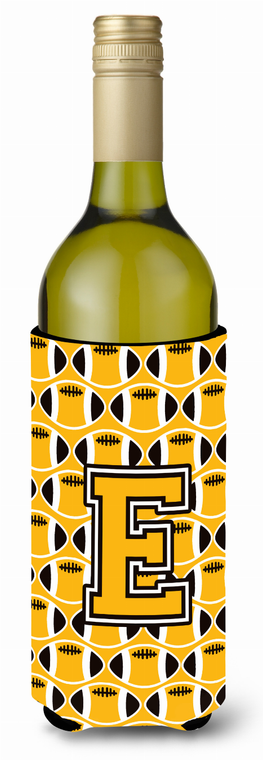 Monogram Letter Football Wine Bottle Hugger - 638508049735