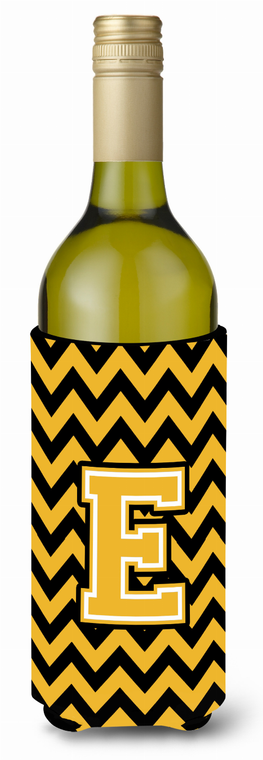 Monogram Letter Chevron Wine Bottle Hugger - 638508016775