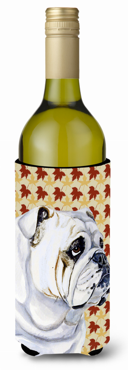 Fall Leaves Design with Dog Wine Bottle Hugger - 615872700035