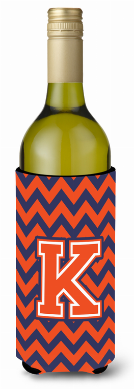 Monogram Letter Chevron Wine Bottle Hugger - 638508008152
