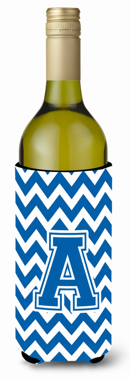 Monogram Letter Chevron Wine Bottle Hugger - 638508030733