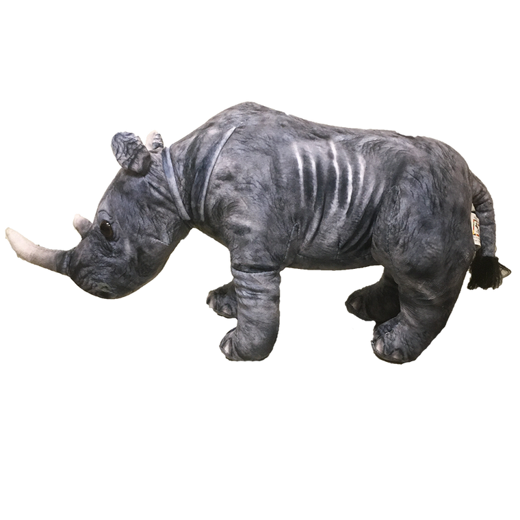 White Rhino Zoo Plush 14" Stuffed Animal - 667741122233