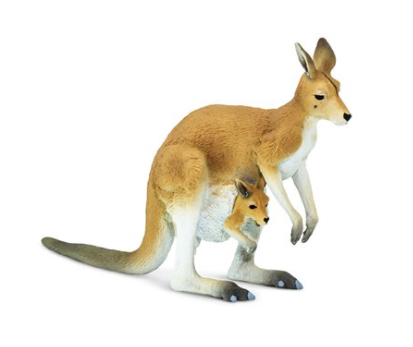 Kangaroo With Joey Figurine - 095866002299