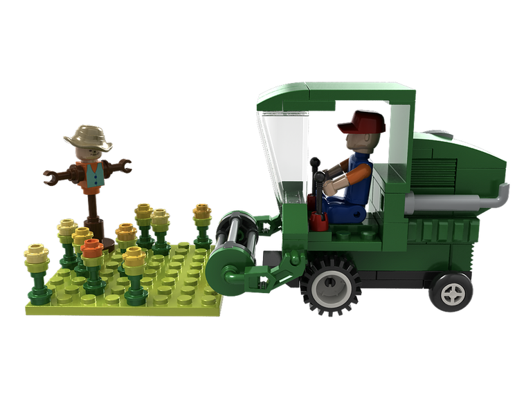 Farm Wheat Field Harvester Building Brick Kit (134 pcs) - 667741123384