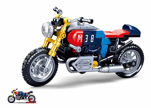 Colorful Motorcycle Building Brick Kit (197 pcs) - 667741121687
