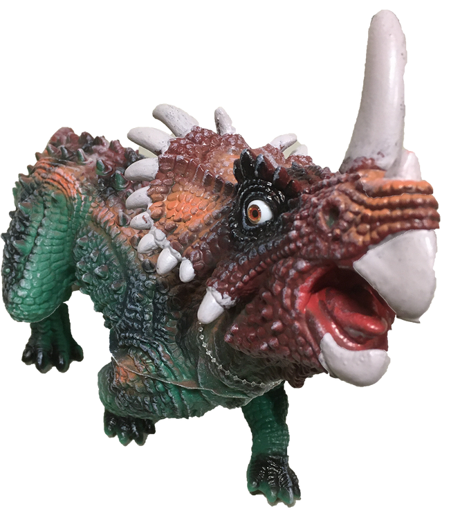 Styracosaurus 17" Vinyl Dinosaur Figurine with Sound Effects - 667741121304