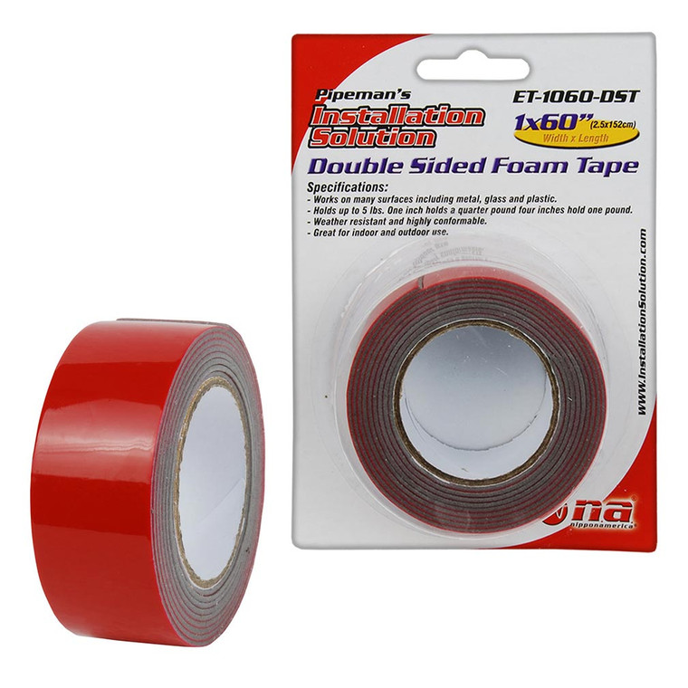 Nippon Pipeman's 1" Double Sided Foam Tape 60" Length - 784644746721