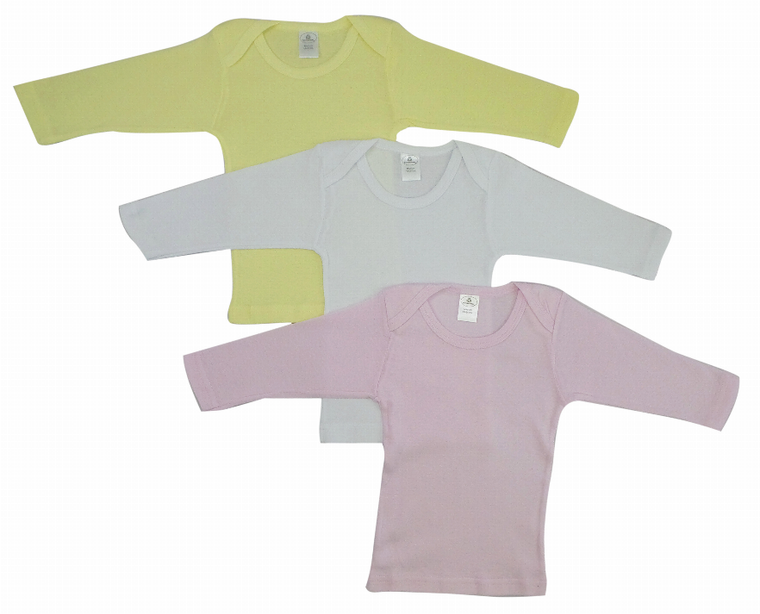 Bambini Girls Pastel Long Sleeve Lap T-shirts Variety Pack - 763276105243