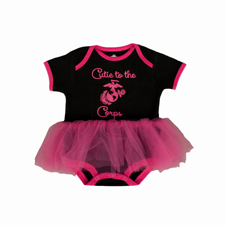 Marine "Cutie to the Corps" Tutu Baby Bodysuit - 659246501248